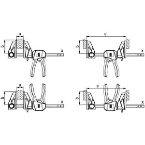 Bessey Bessey EZ360-30 Eénhands lijmtang met draaibare handgreep - 300x80 mm - 1400N - 3