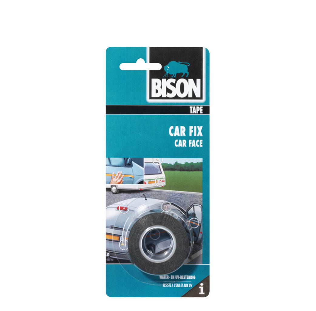 Bison Bison Car Fix - 1,5 meter x 19 mm - zwart - 1493144