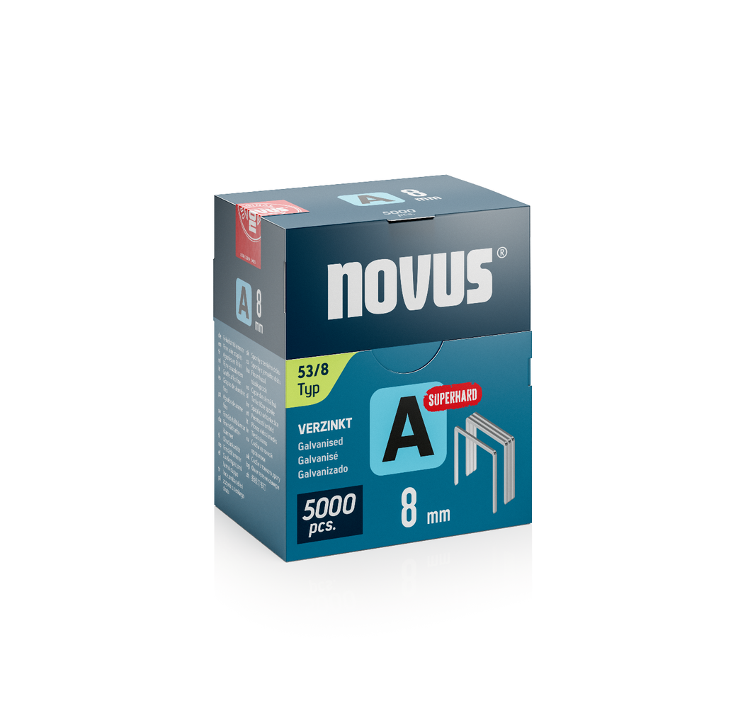 Novus Novus Fijne draadnieten Superhard - A type 53 - 8 mm - 5000 stuks - 042-0762