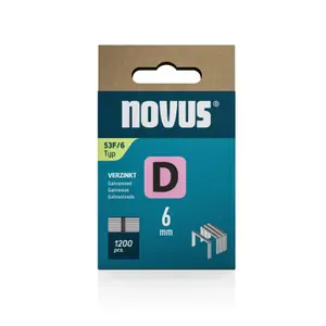 Novus Novus Platte draadnieten - D type 53F - 6 mm - 1200 stuks - 042-0788 - 1