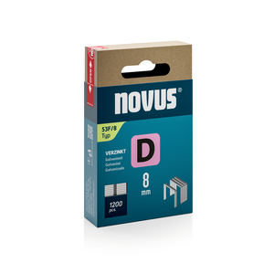 Novus Novus Platte draadnieten - D type 53F - 8 mm - 1200 stuks - 042-0789 - 0