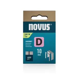 Novus Novus Platte draadnieten - D type 53F - 10 mm - 600 stuks - 042-0790 - 1