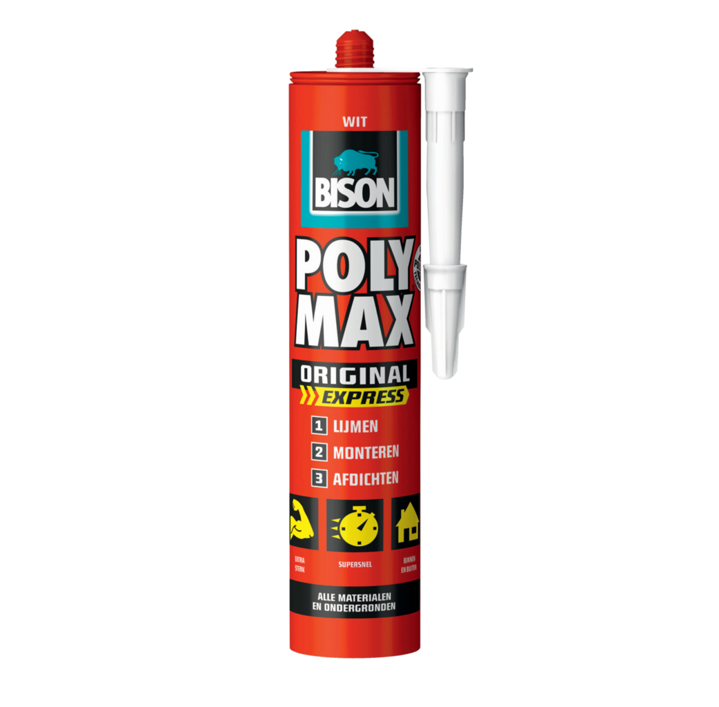 Bison Bison POLY MAX® Express montagekit - wit - 425 gram - koker - 6306503