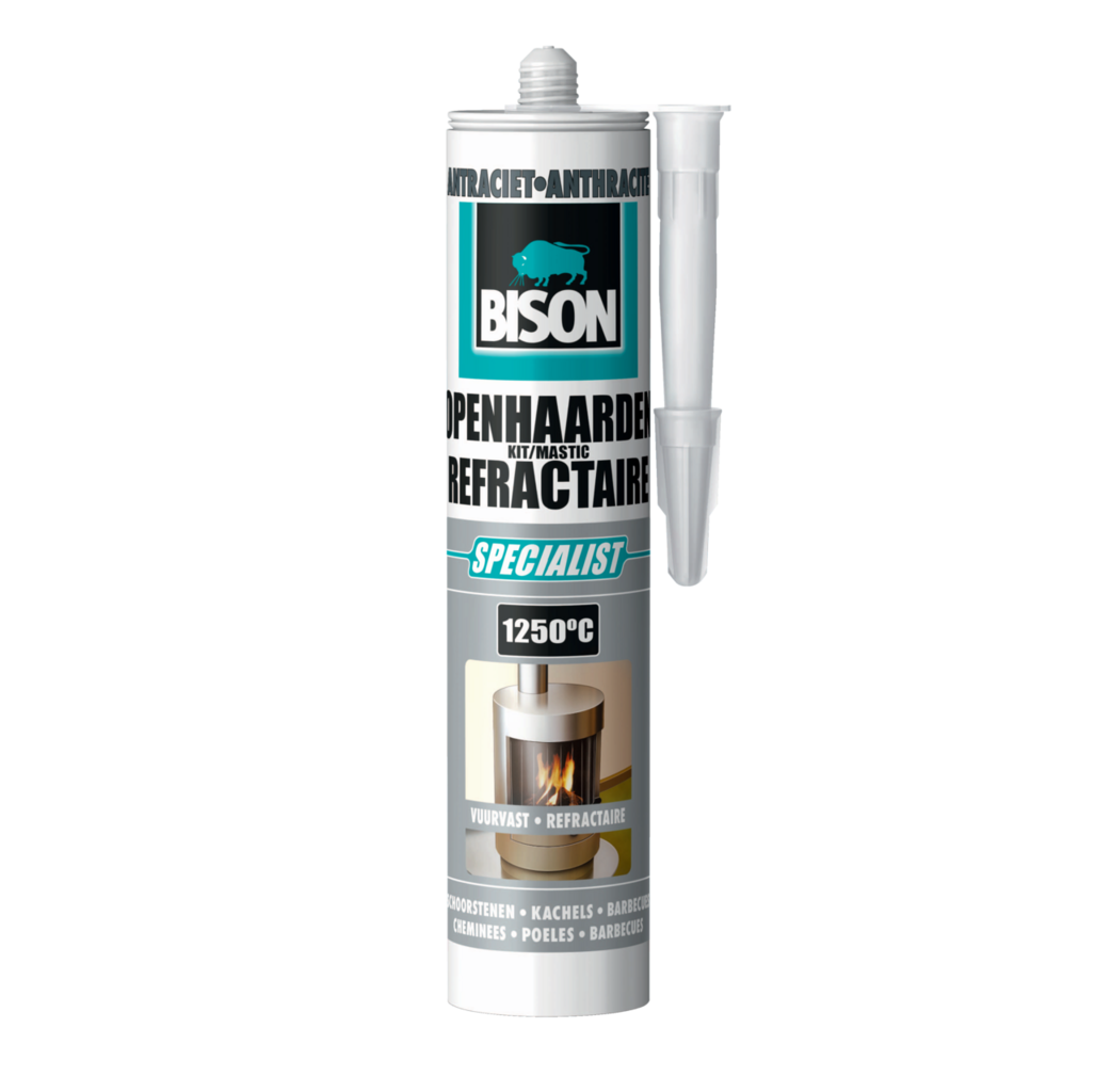 Bison Bison Openhaardenkit tot 1250°C - antraciet - 310 ml - koker - 1332025