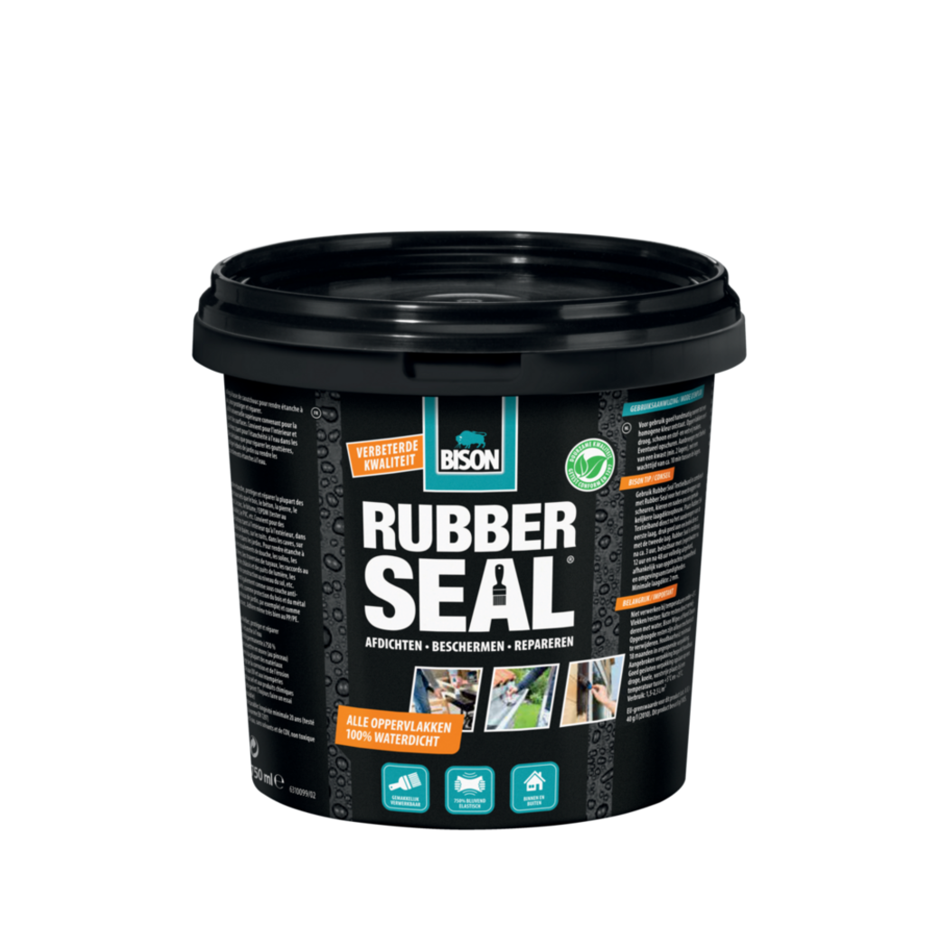 Bison Bison Rubber Seal reparatie pasta - zwart - 750 ml - pot - 6310093