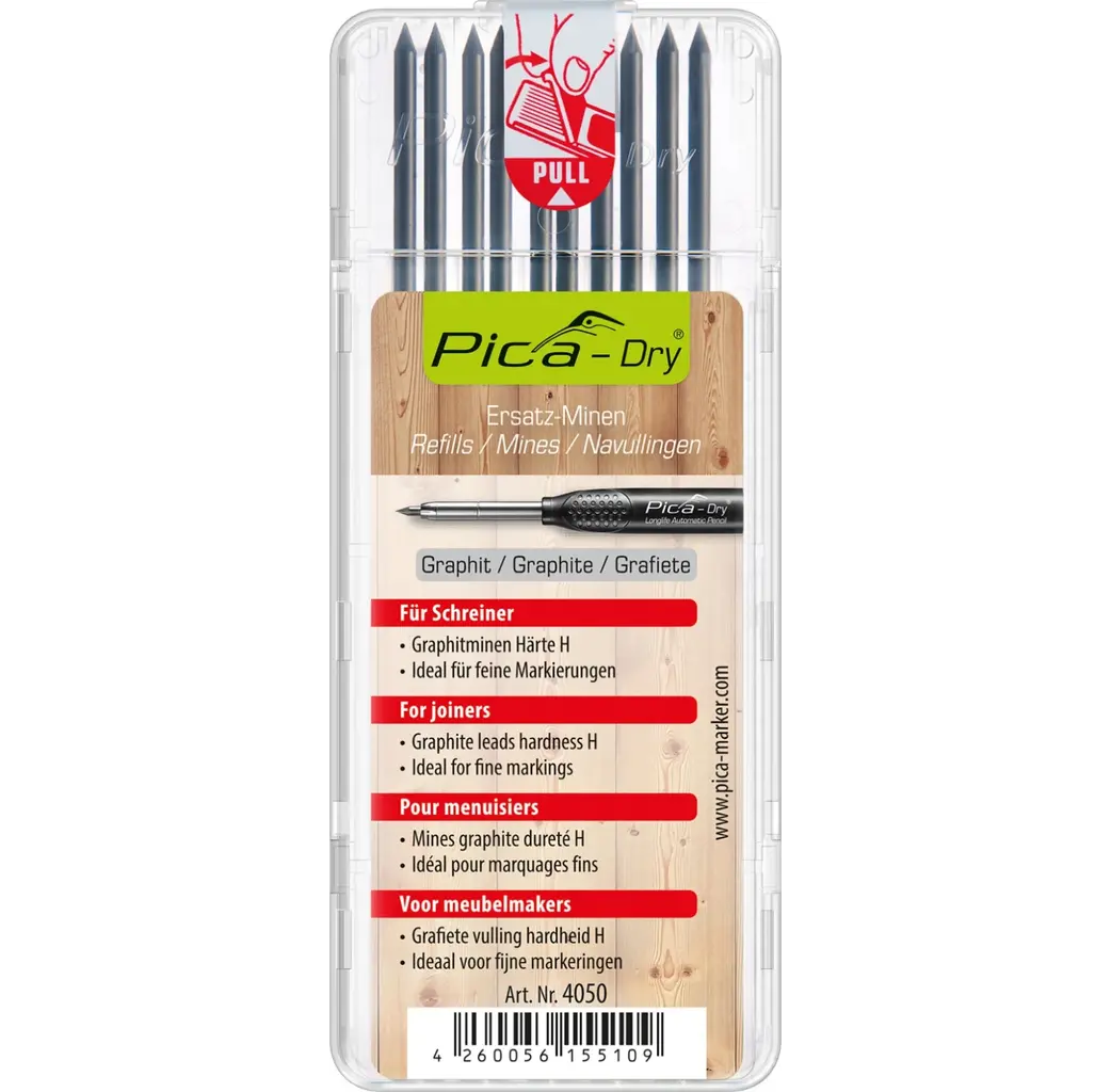 Pica Pica Dry 4050 Navulling tbv 3030 potlood - grafiet - 10 stuks