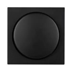 ION Industries ION Centraalplaat dimmerknop enkelvoudig V1/J1 - mat zwart - 20.300.316 - 0
