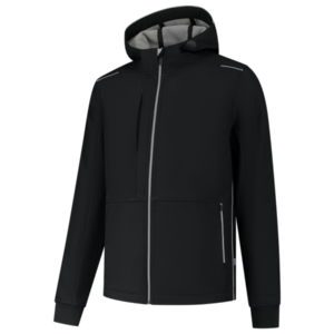 Tricorp Workwear Tricorp 402705 Softshell Capuchon jas accent - Black-Grey - 2