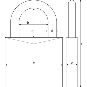 ABUS Abus 65/30HB60 KD Hangslot messing - 12294 - 6