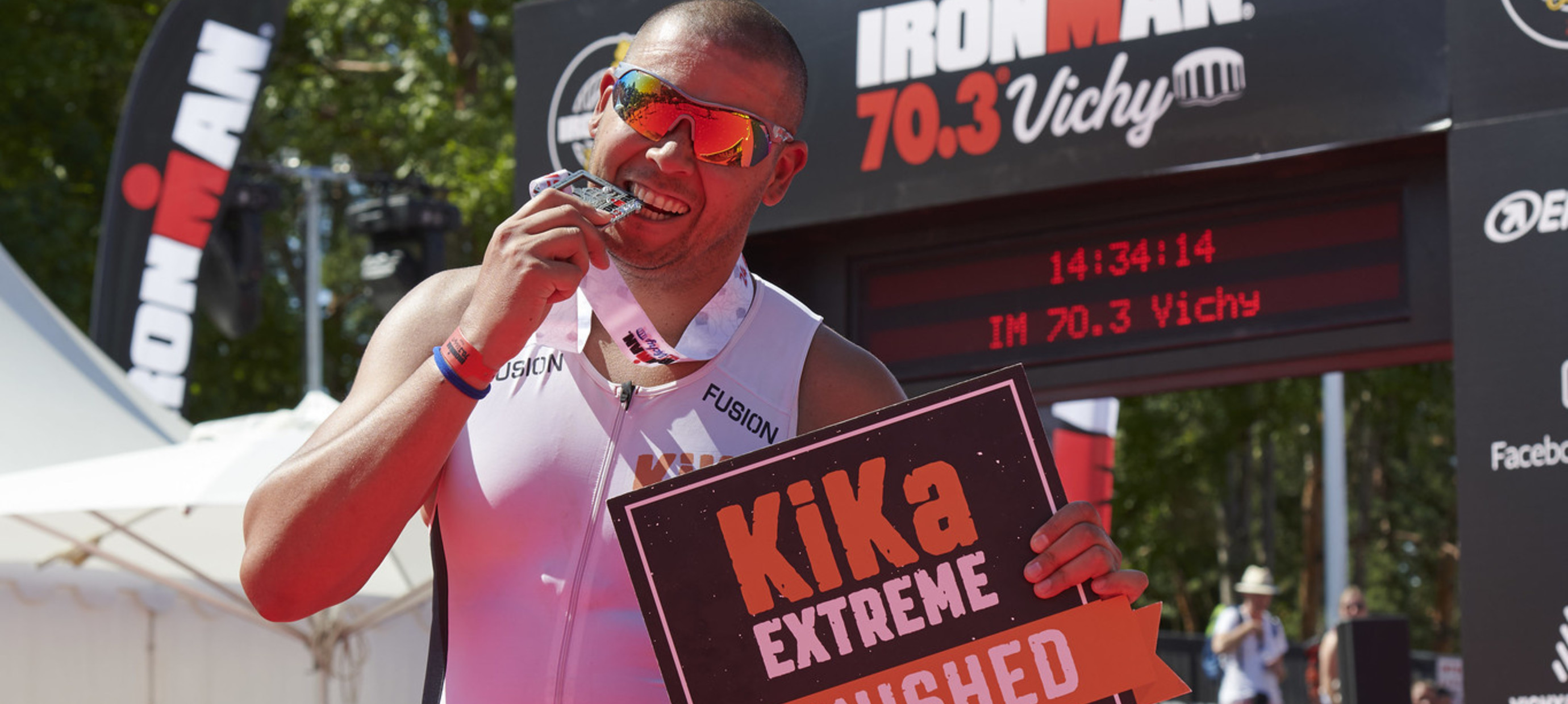 Een halve triatlon in Vichy voor kinderen met kanker!