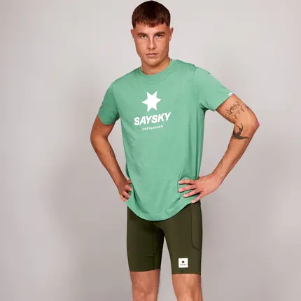 Saysky | Logo Combat T-Shirt | Green | Heren