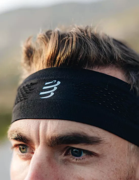 Compressport Thin Headband On/Off - black/white