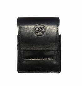 Zwart lederen sigarettendoosje (25 stuks)