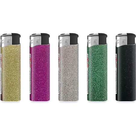 Matteo Soft Luxe Glitter stripes aanstekers - 5 stuks