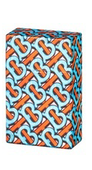 Sigarettendoosje 20 stuks push Luxury blauw-oranje