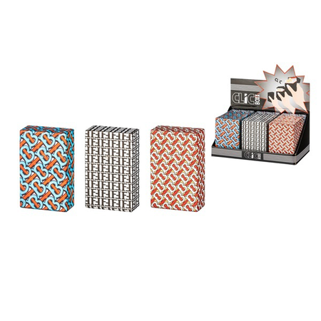 Sigarettendoosje 20 stuks push Luxury zwart-wit