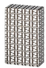 Sigarettendoosje 20 stuks push Luxury zwart-wit