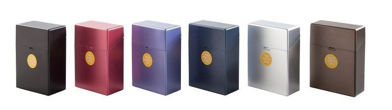 Sigarettendoosje 30 stuks push zwart