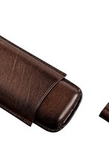 Angelo Sigarenkoker donkerbruin leder ,14cm, ring 40