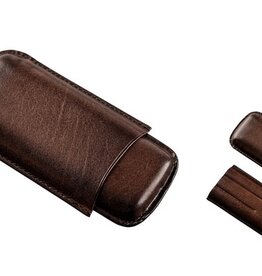 Angelo Sigarenkoker donkerbruin leder ,14cm, ring 40