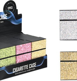 Sigarettendoosje 20 stuks glitter goud