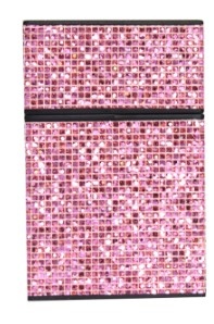 Sigarettendoosje 20 stuks glitter roze