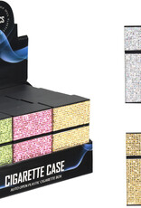 Sigarettendoosje 20 stuks glitter zilver