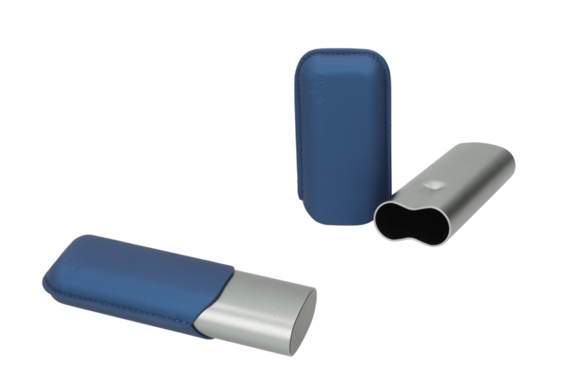 Sigarenkoker zilver-blauw 16-19 cm ring 60 -