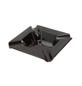 Sigaren asbak glanzend zwart  vierkant