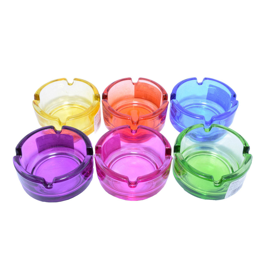 Glazen asbak rond-