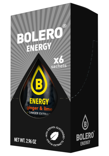  Bolero® ENERGY Ginger & Lime 500ml (6 x 14g) 