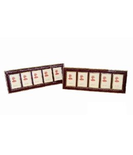 Luxurious Picture frame Bordeaux for 5 passport photos