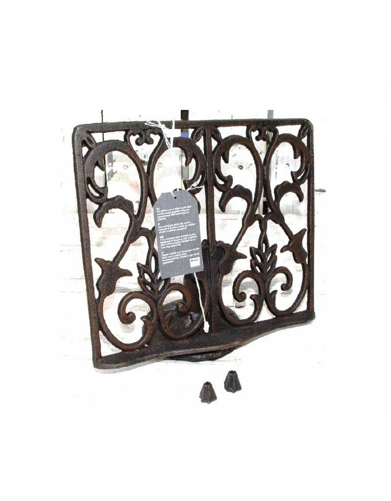 Cast iron cookbook stand with weights - 26.5 x 23 cm