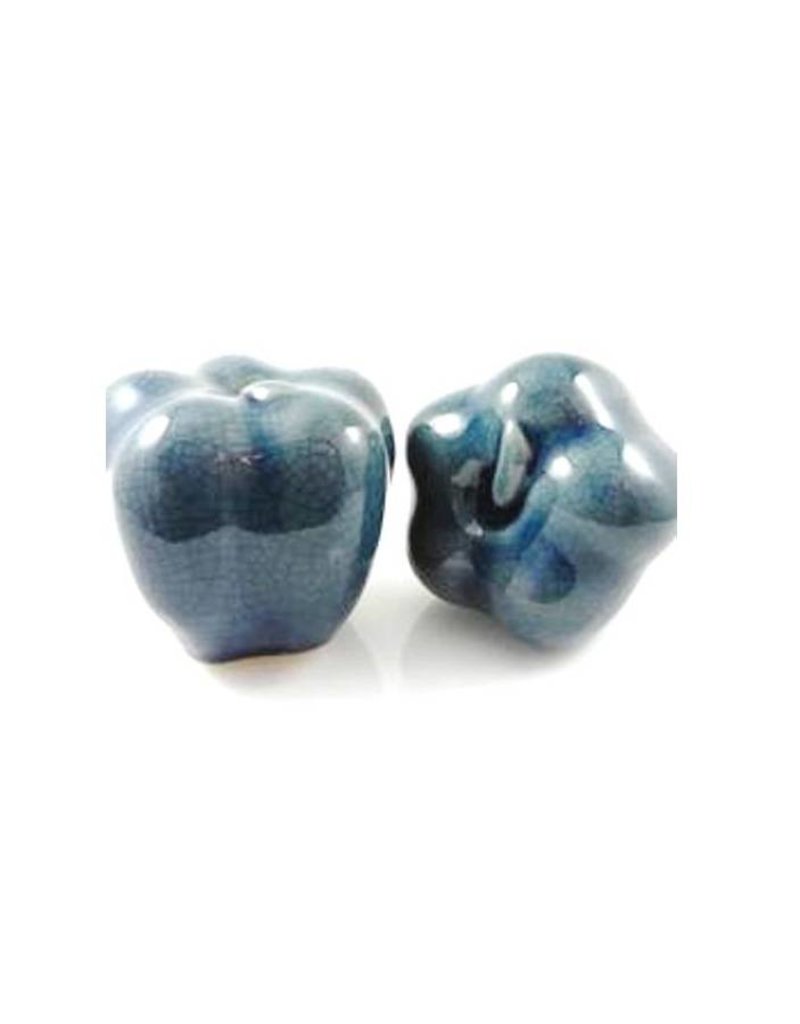 Beeldjes Pompoen Blauw - Set van 2 stuks