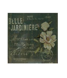 Nostalgische Metalen Wandbord Belle Jardiniere