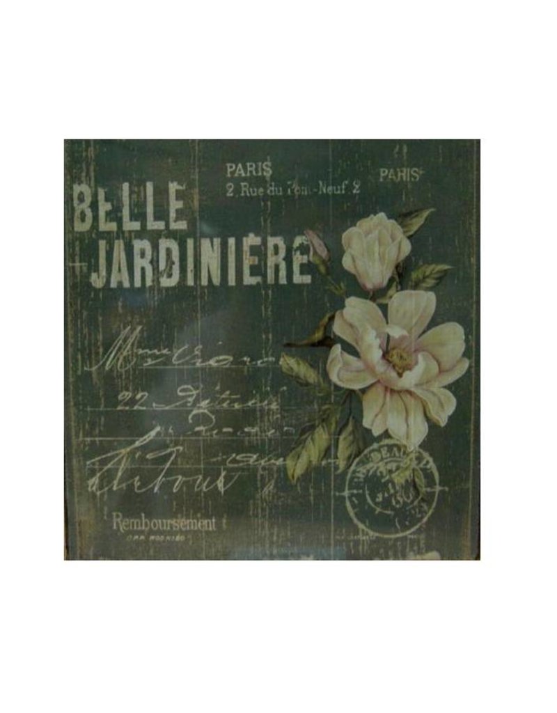 Nostalgische Metalen Wandbord Belle Jardiniere