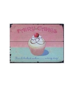 Nostalgische Metalen Wandbord Fairy Cakes