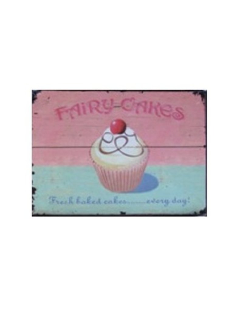 Nostalgische Metalen Wandbord Fairy Cakes