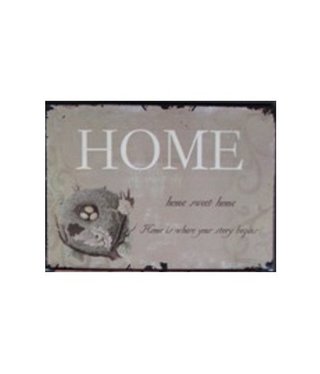 Nostalgische Metalen Wandbord Home