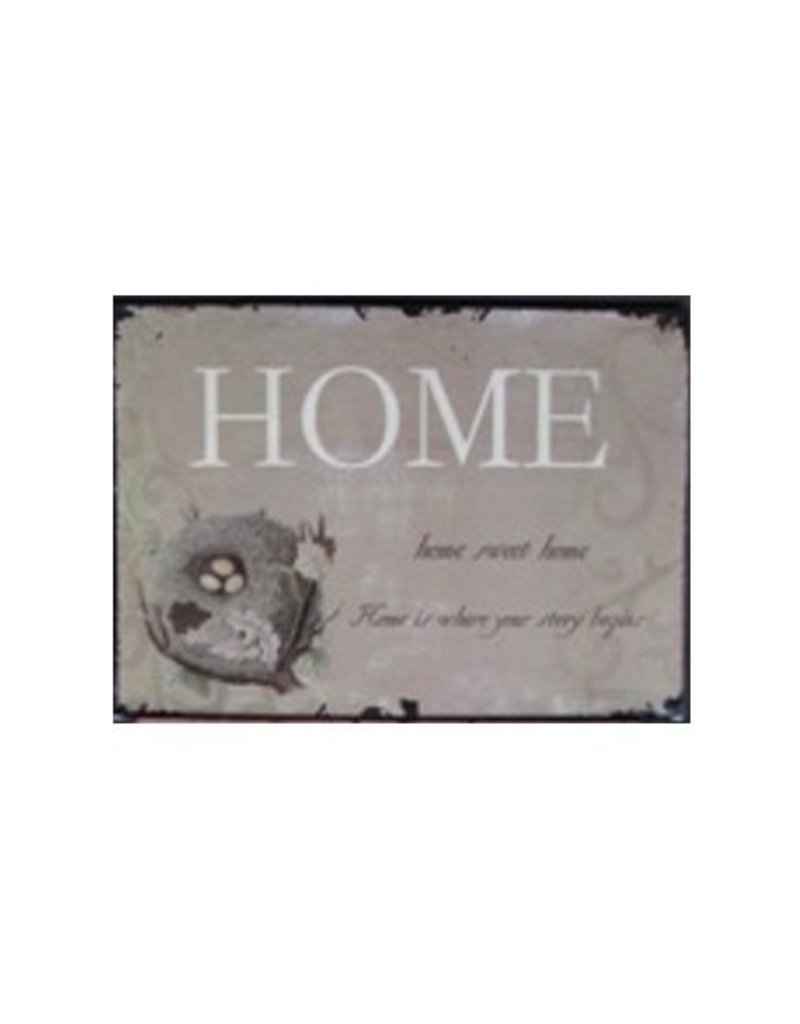 Nostalgische Metalen Wandbord Home