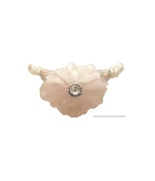 Bijou Gio Design™ Collier Rozenkwarts Bloem