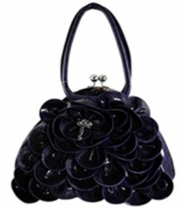 Black Flower Handbag