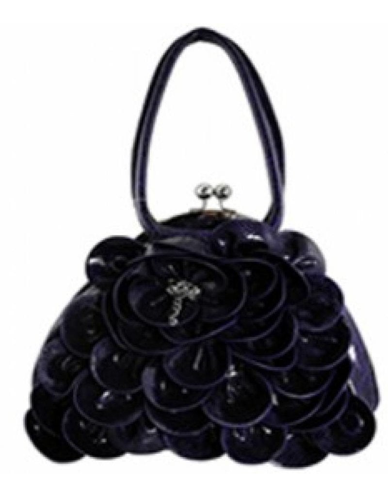 Black Flower Handbag