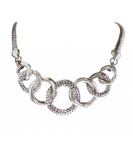 Zilver Metalen Ketting Cirkels
