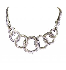 Silver Metal Necklace Circles