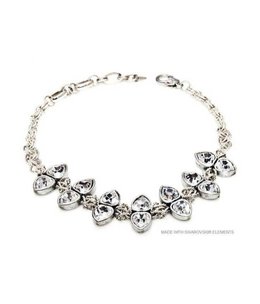 Bijou Gio Design™ Necklace Double Crystal Hearts