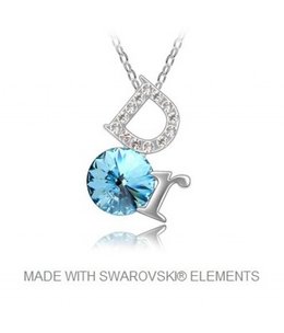 Pendant DOR with Swarovski Elements and Necklace