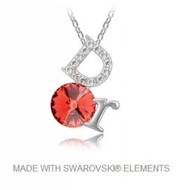 Pendant DOR with Swarovski Elements and Necklace