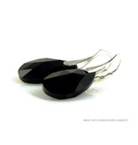 Bijou Gio Design™ Zilveren Oorbellen met Swarovski Elements Pear-Shaped "Jet" Bijou Gio Design™ Zilveren Oorbellen met Swarovski Elements Pear-Shaped "Jet"