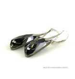 Bijou Gio Design™ Zilveren Oorbellen met Swarovski Elements Wing "Silver Night"